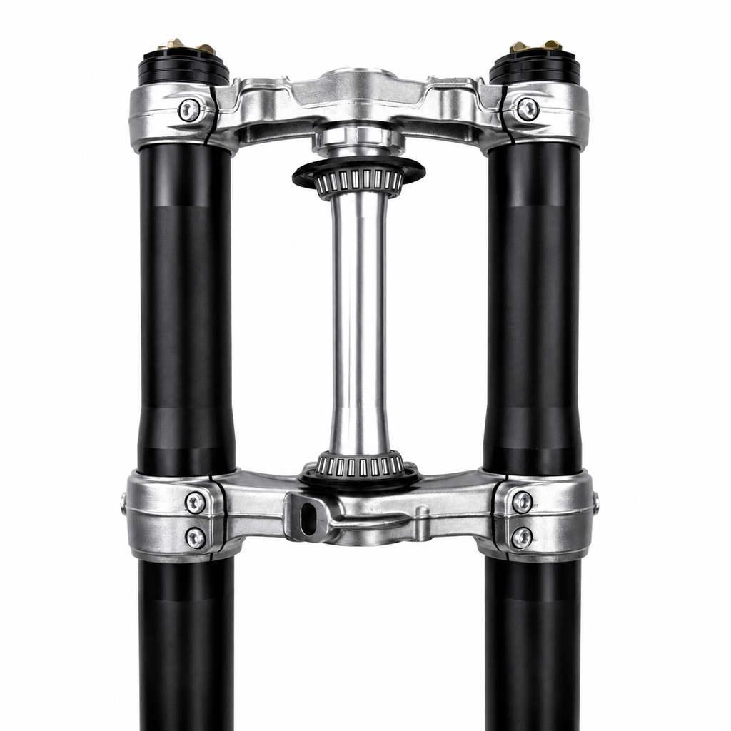 FRONT FORKS KKE 470 TRIPLE CLAMP AND HEADSET BEARING ASSEMBLY SUR-RON ULTRA BEE