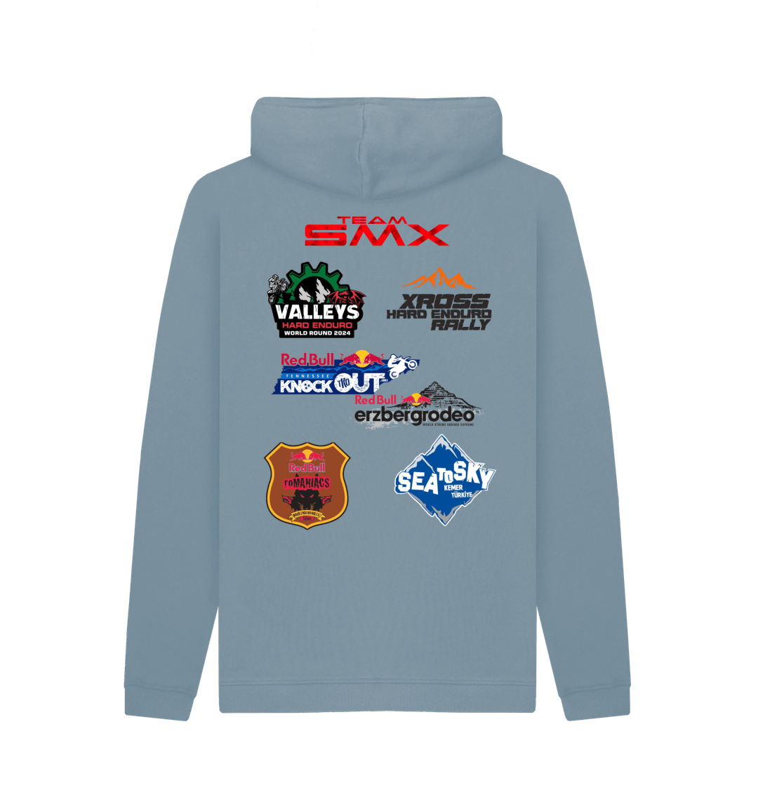 Stone Blue Printed Hoody Back