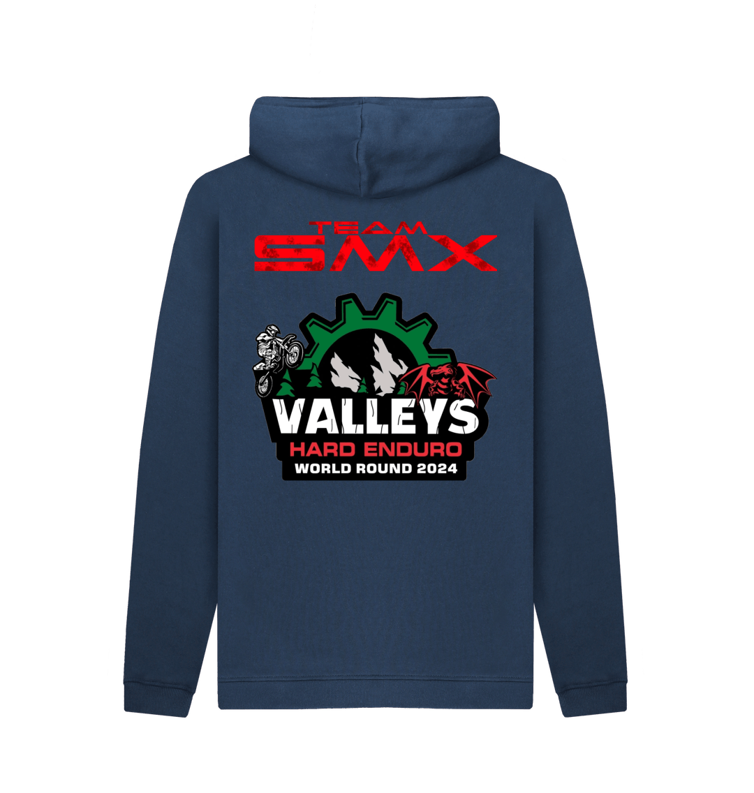 Navy Printed Hoody Back