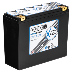 BATTERY BRAILLE LiFePO4 STARTER BATTERY 12V 25AH LIGHT WEIGHT MOTORSPORT 1250PCA 500AMP