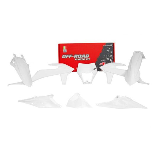 PLASTIC KIT/6 2020-23 EXC/EXC-F WHITE, RTECH R-KITKTM-BN0-520
