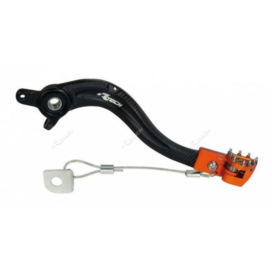 PÉDALE DE FREIN REPLIABLE BK/ORANGE, KTM125-530 R-LEVFRKTM0001